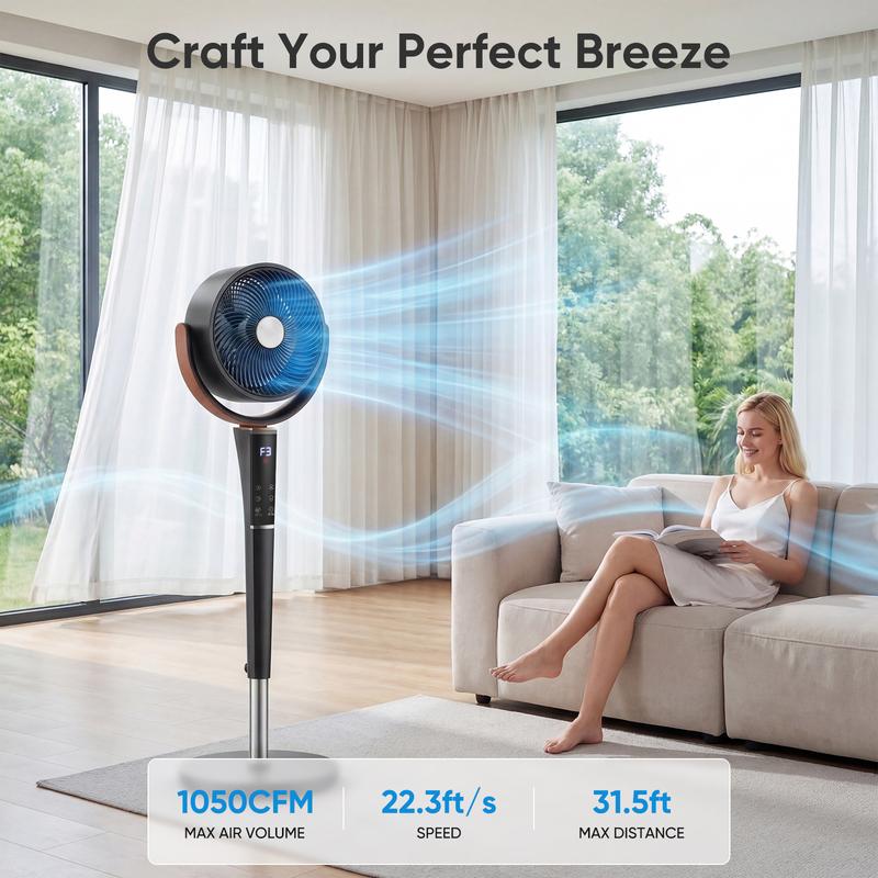Quiet DC Pedestal Fan – 120° Oscillation
