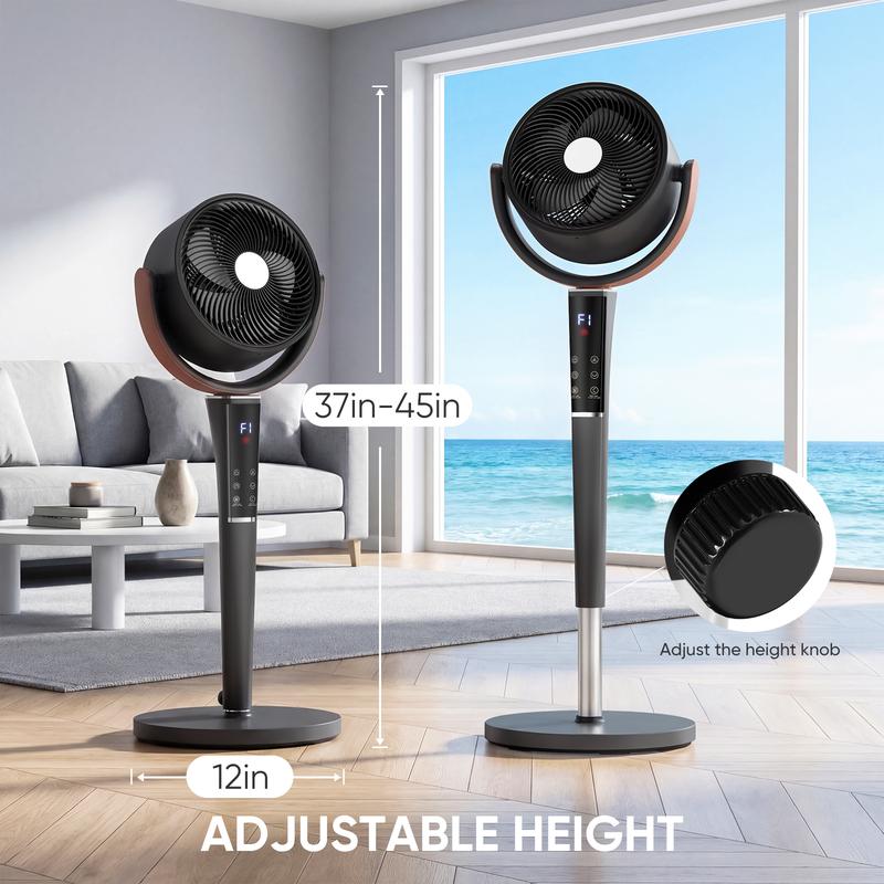 Quiet DC Pedestal Fan – 120° Oscillation
