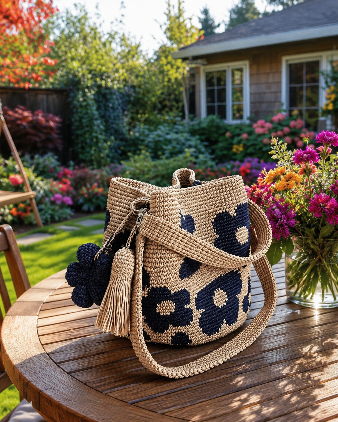 Crochet Flower Bag