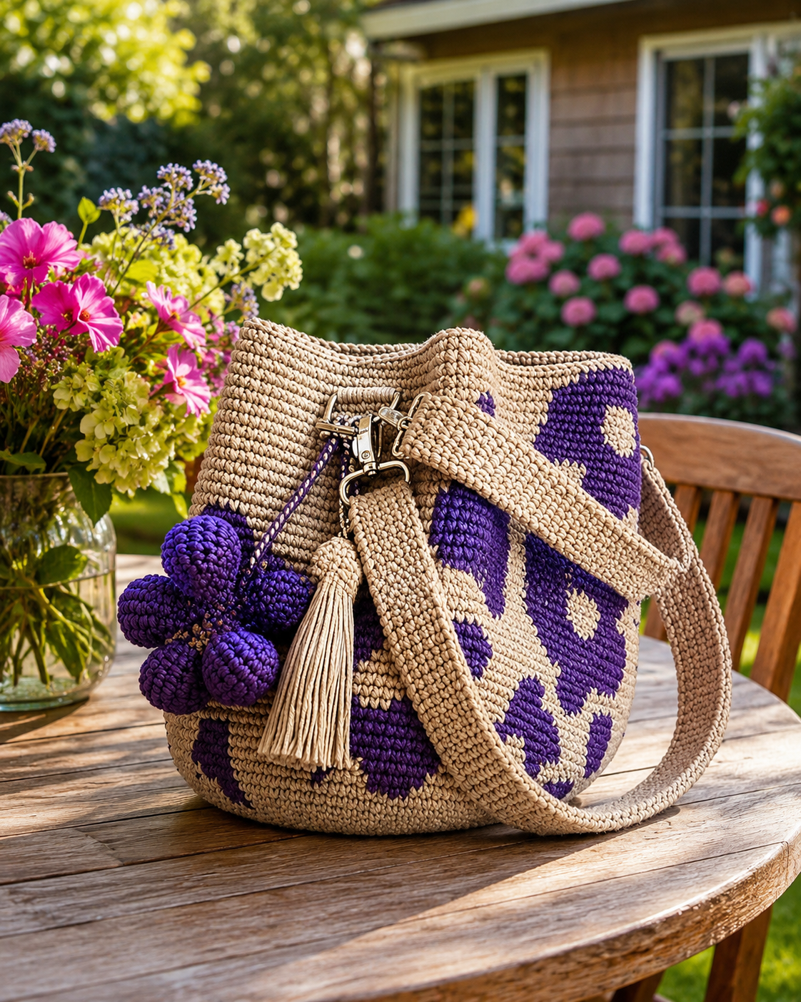 Crochet Flower Bag