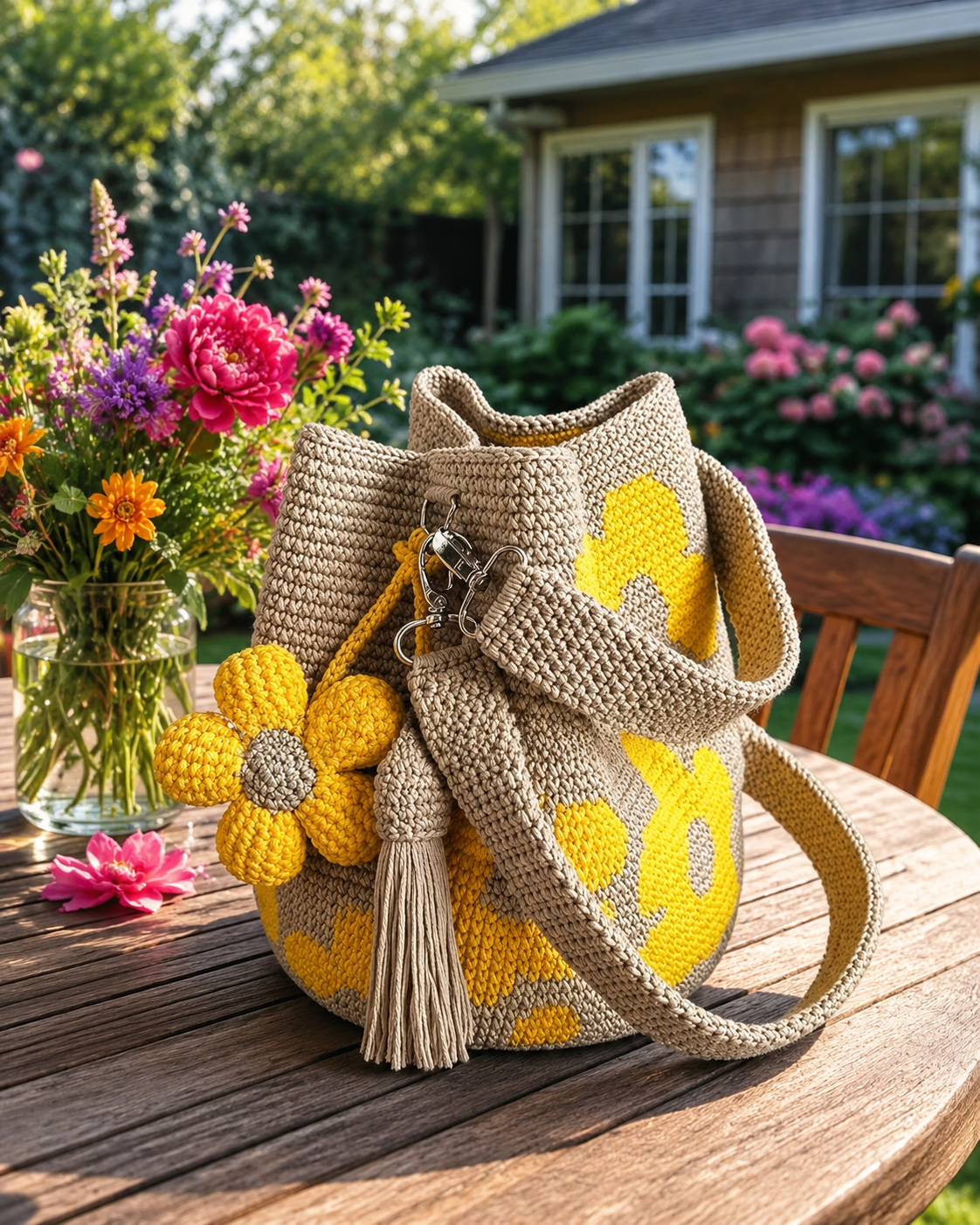Crochet Flower Bag