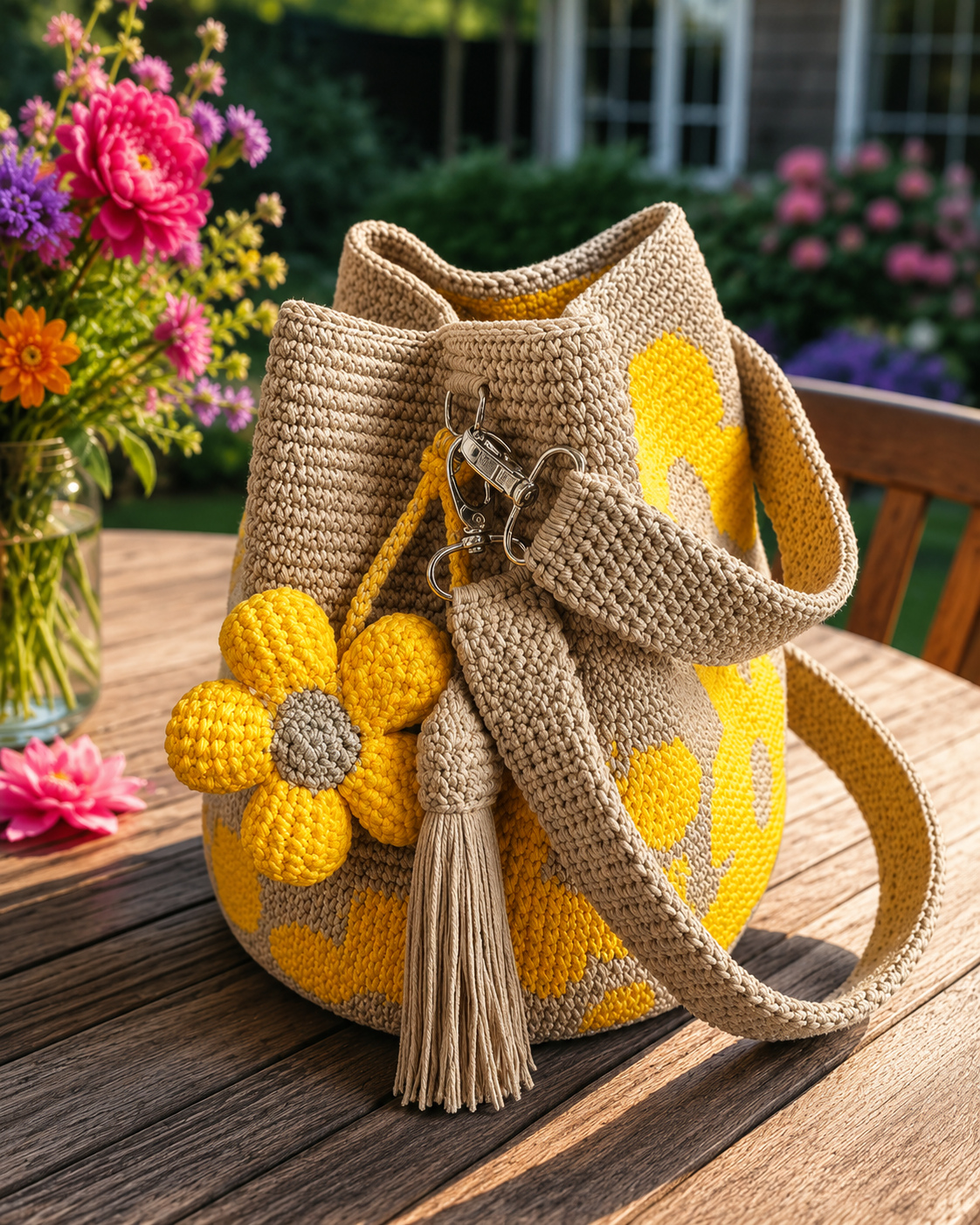 Crochet Flower Bag