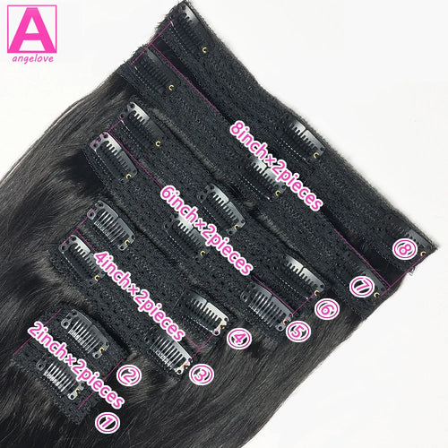 Human Hair Clip Extensions