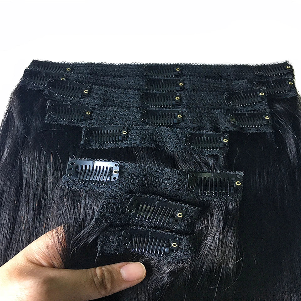 Human Hair Clip Extensions