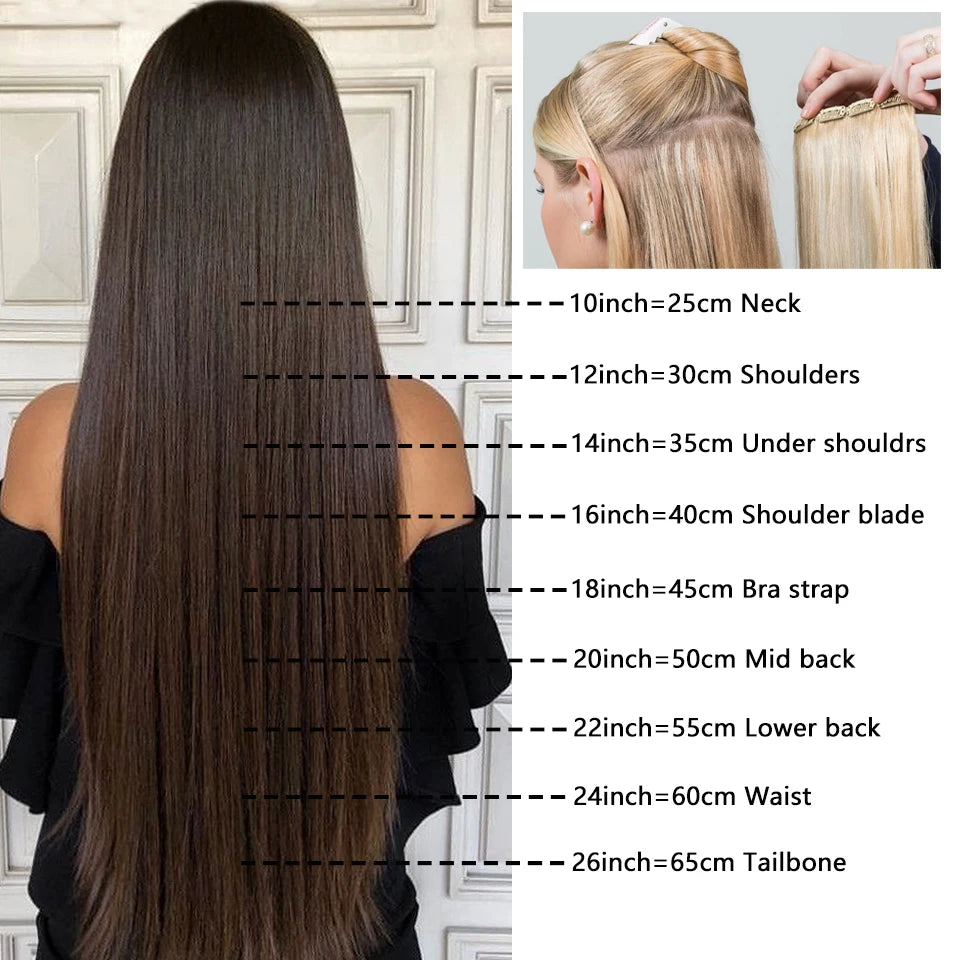 Human Hair Clip Extensions