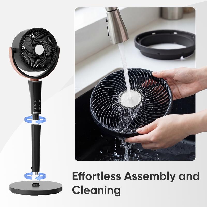 Quiet DC Pedestal Fan – 120° Oscillation