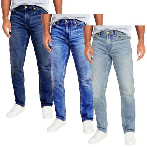 Men's 3-Pack Flex Stretch Slim Straight Jeans