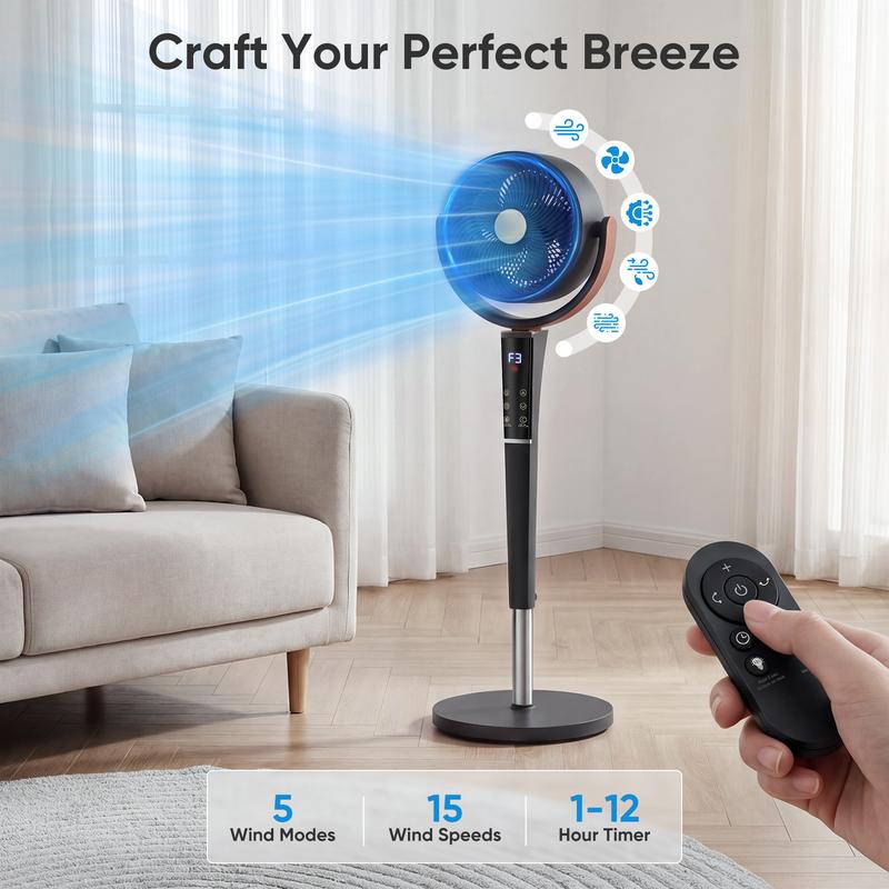 Quiet DC Pedestal Fan – 120° Oscillation