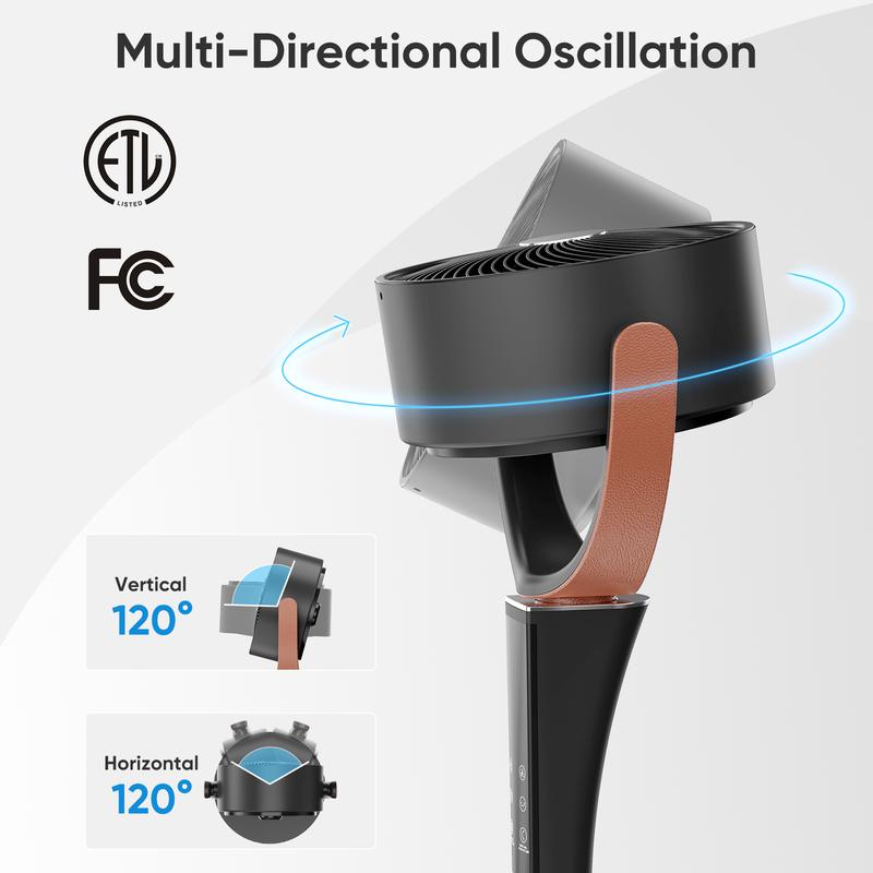 Quiet DC Pedestal Fan – 120° Oscillation