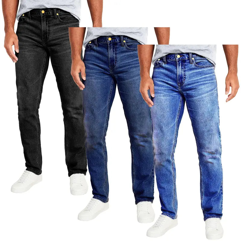 Men's 3-Pack Flex Stretch Slim Straight Jeans